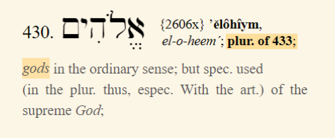 The meaning of Elohim