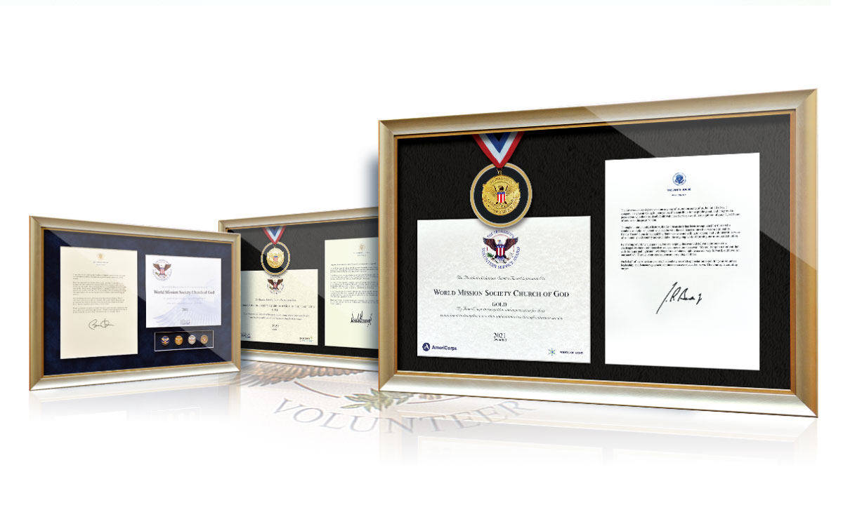 The President’s Volunteer Service Award from the U.S.