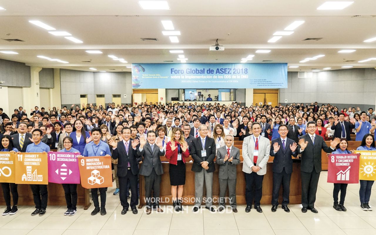 The 2018 ASEZ Global Forum held at the Church of God in Faucett, Peru: Officials from the [https://unlirec.org/en/ United Nations Regional Centre for Peace, Disarmament and Development in Latin America and the Caribbean [UNLIREC