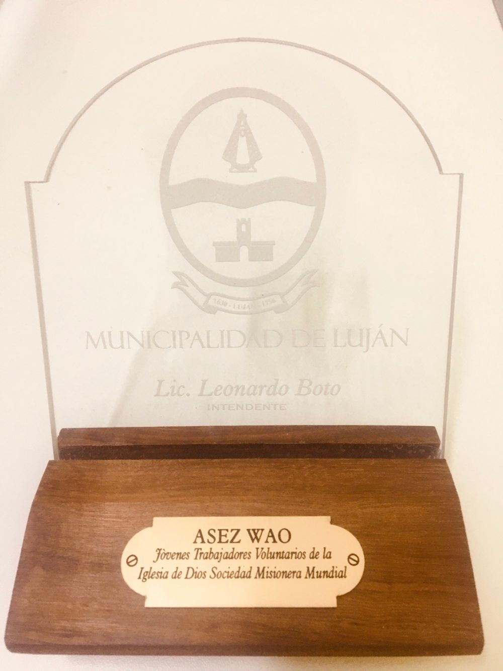 루한시장 감사패(ASEZ WAO)