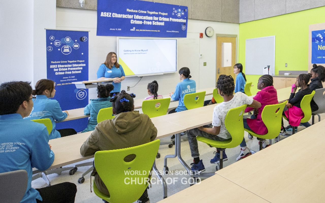 ASEZ’s reduce crime education at Discovery STEM Academy in Newport News, Virginia, U.S.