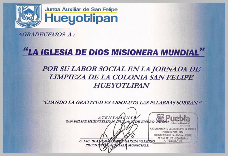 파일:멕시코 푸에블라 하나님의 교회-우에요틀리판구청장 감사장.jpg