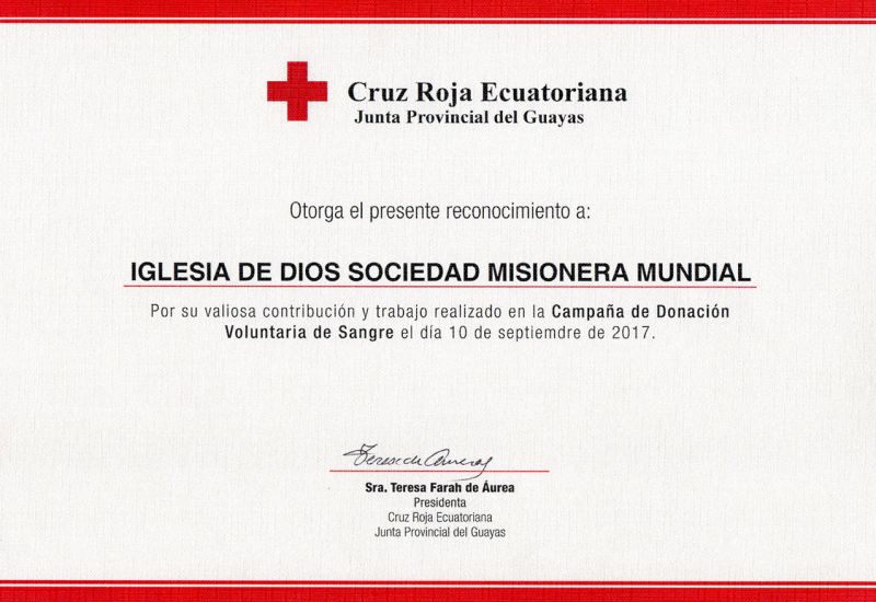 파일:에콰도르 과야킬 하나님의 교회-적십자사 과야스지사장 감사장.jpg