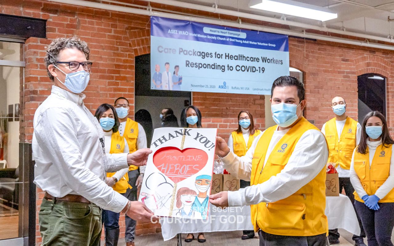 The Heart-to-Heart Campaign expressing appreciation to the medical staff and officials who are making every effort to prevent the spread of COVID-19 (New Windsor, NY)