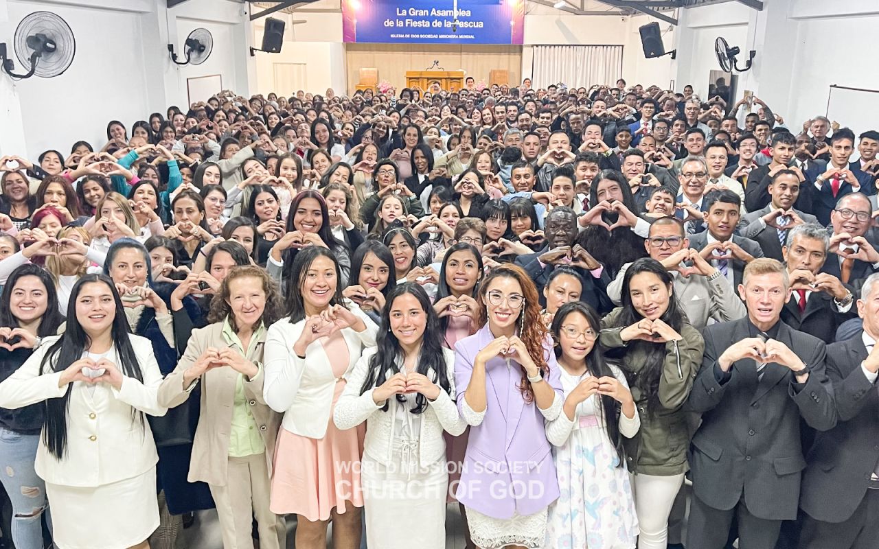 Members of the Church of God in Bogota, Colombia