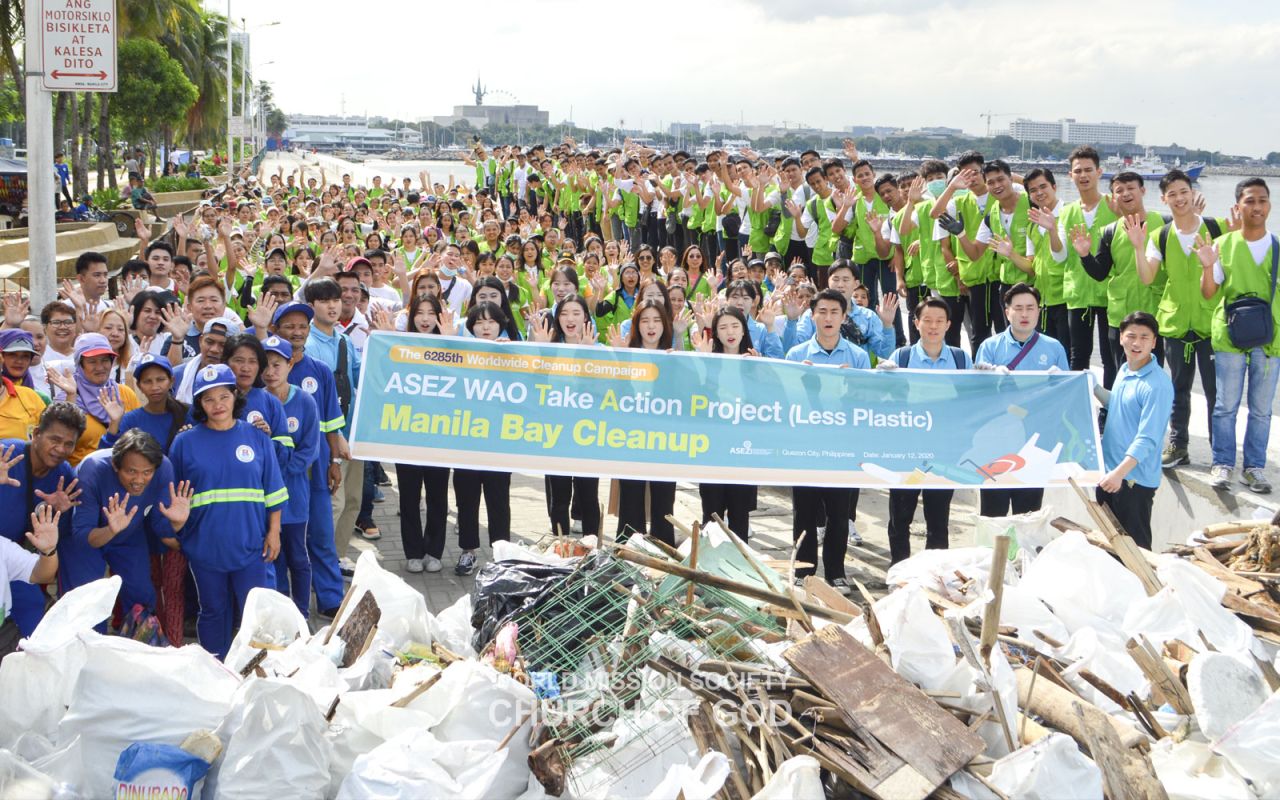 The No More GPGP Project, an environmental cleanup Project, in Manila Bay, Philippines