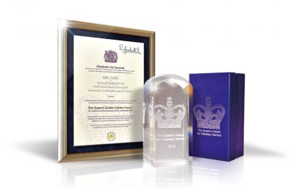 The Queen’s Award for Voluntary Service from the U.K.