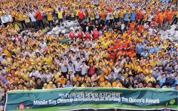 1250여 명이 참여한 마닐라베이 환경정화