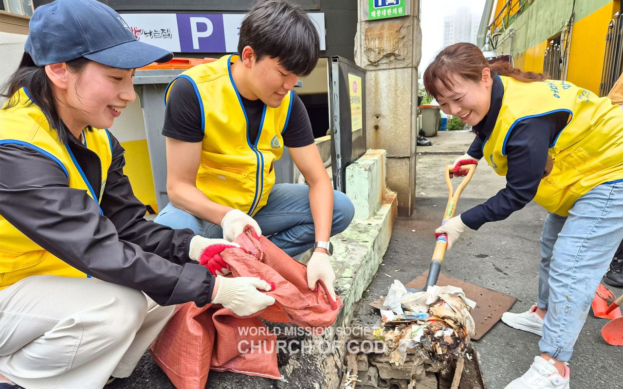 장마철 침수대비 빗물 배수구 관리(동삼동 일대)