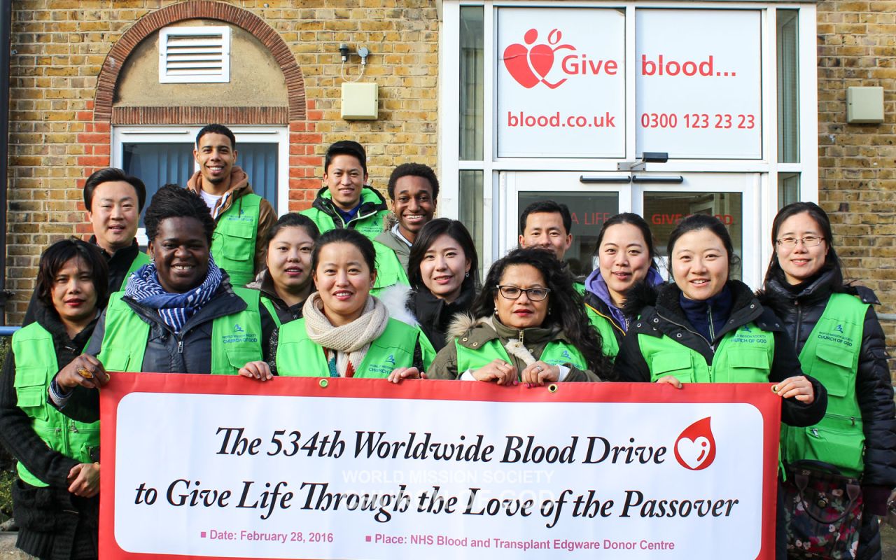 The 534th Worldwide Blood Drive to Give Life Through the Love of the Passover