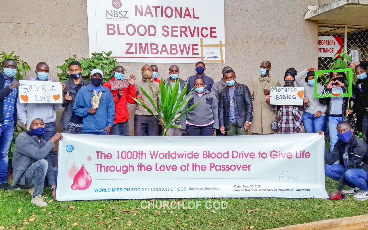 The 1,000th Blood Drive to Give Life Through the Love of the Passover held in Zimbabwe in 2021