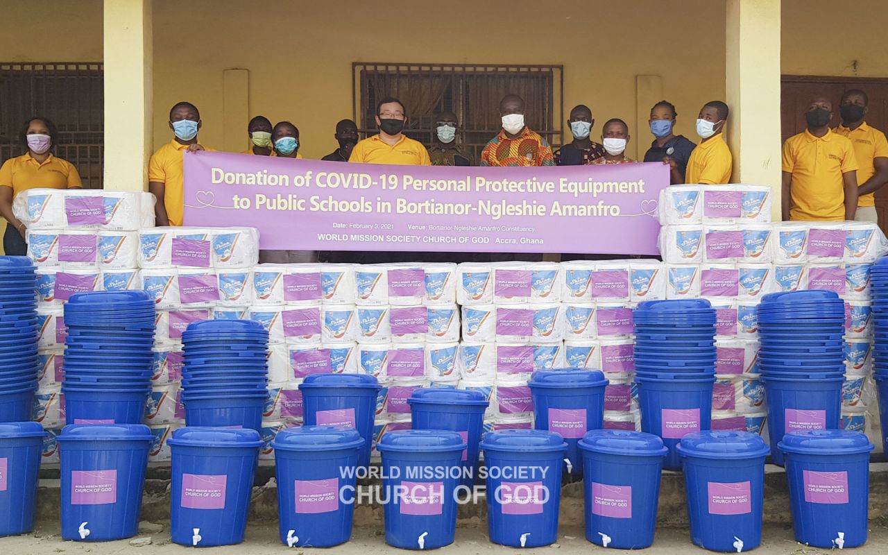 Provision of hygiene supplies to public schools in the Ngleshie Amanfro area of Ga South