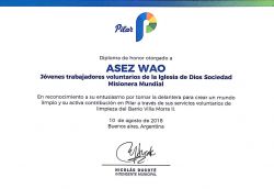 아르헨티나 부에노스아이레스권 ASEZ WAO-필라르시장 표창장.jpg