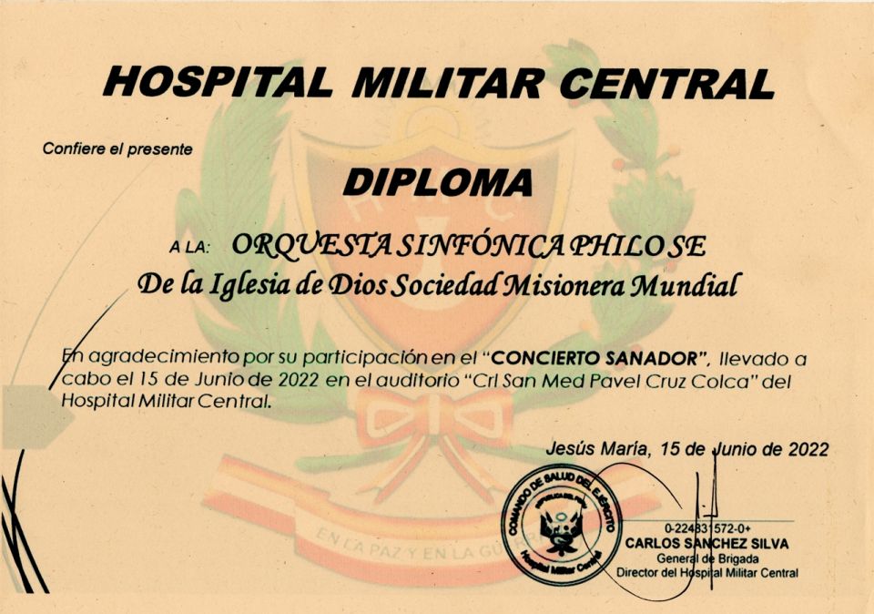 파일:페루 포셋 하나님의 교회-중앙육군병원장 감사장.jpg