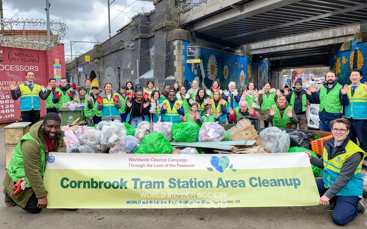 Clean World Movement around Cornbrook Tram Stop
